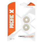 Pacific Toebehoren voor rackets Pacific Vibra Damper Demper Verpakking 2 Stuks-Wit