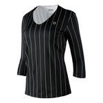 Tennis-Point Kleding Tennis-Point Stripes Longsleeve Special Edition Dames-Zwart,Wit