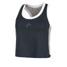 Play Crop Tanktop Dames-Donkerblauw,Wit