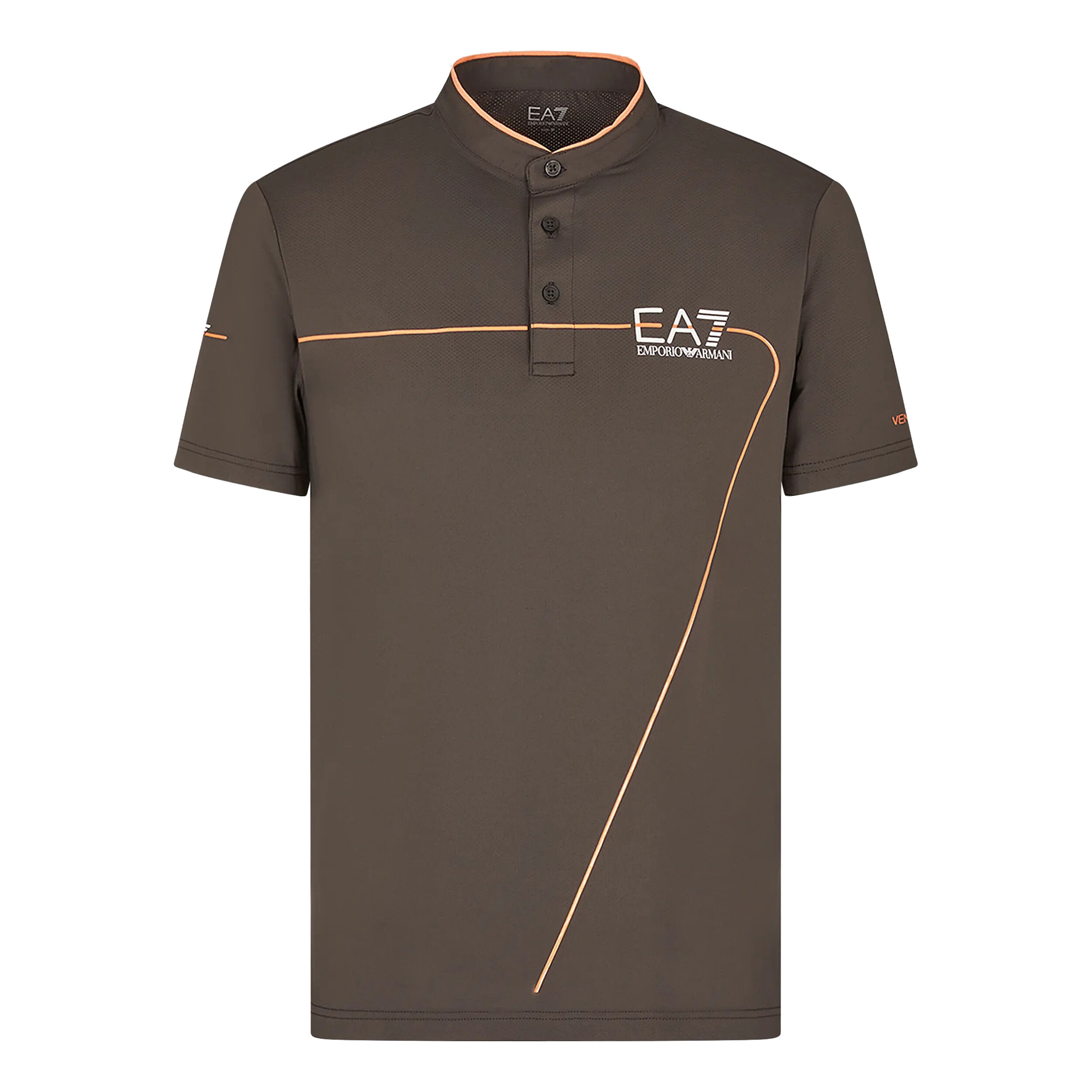 Buy EA7 Polo Heren Antraciet Oranje online Tennis Point NL