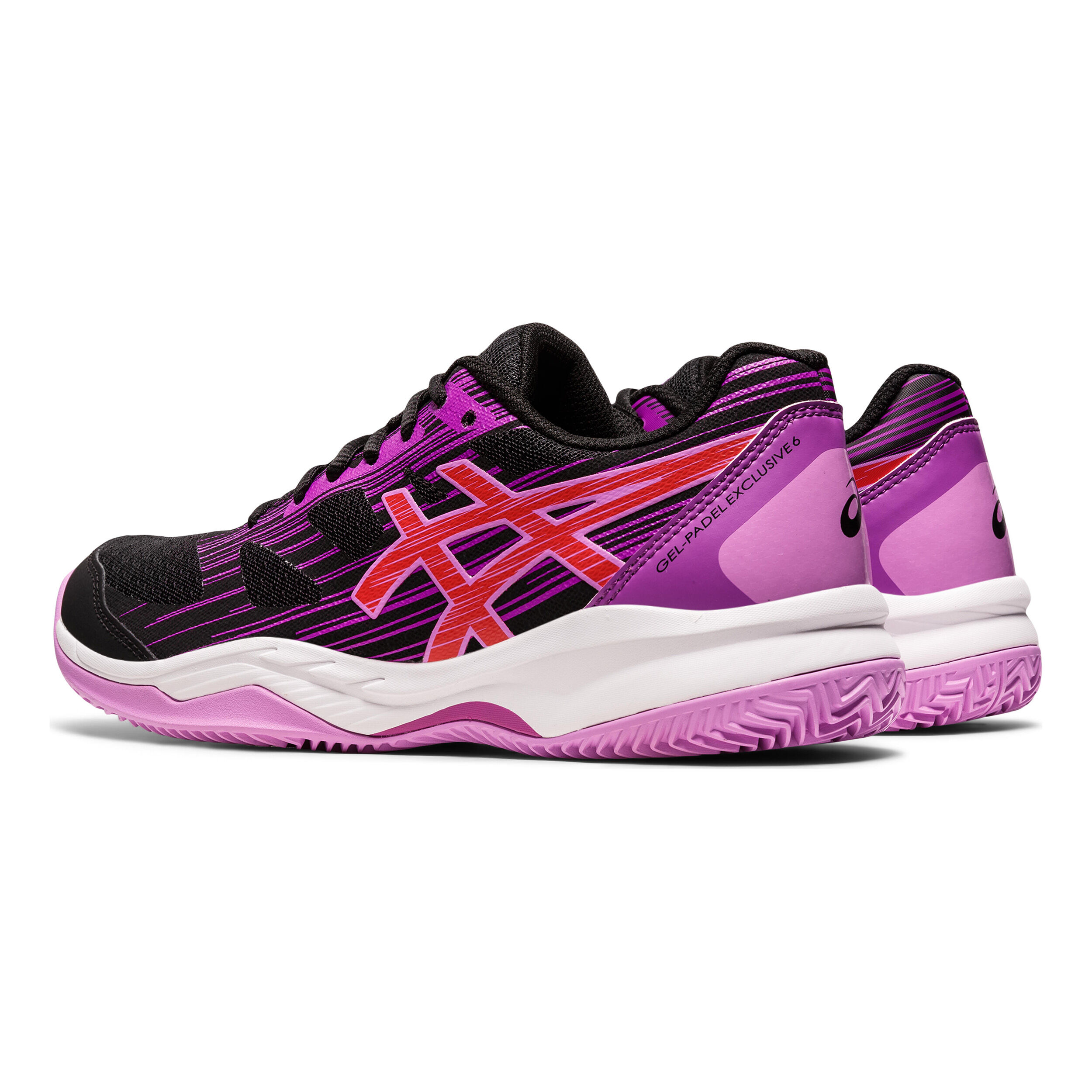 Gel Padel Exclusive 6 Padel Schoen Dames Zwart Mauve