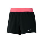 Mizuno Hardloopshorts Mizuno Alpha 4.5in Shorts Dames-Zwart,Pink