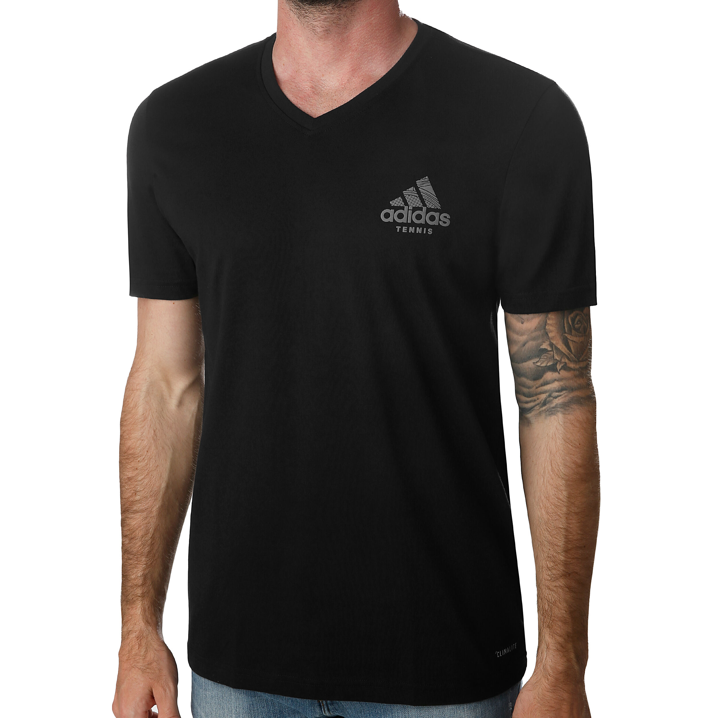 Adidas t shirt v neck sales