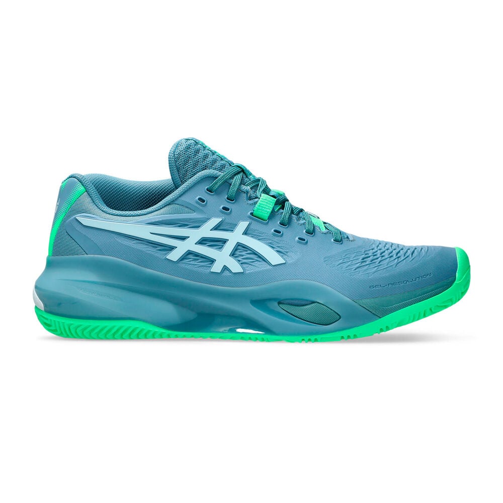 ASICS GEL-RESOLUTION X PADEL Padel schoen Heren-blaugrau, neongroen