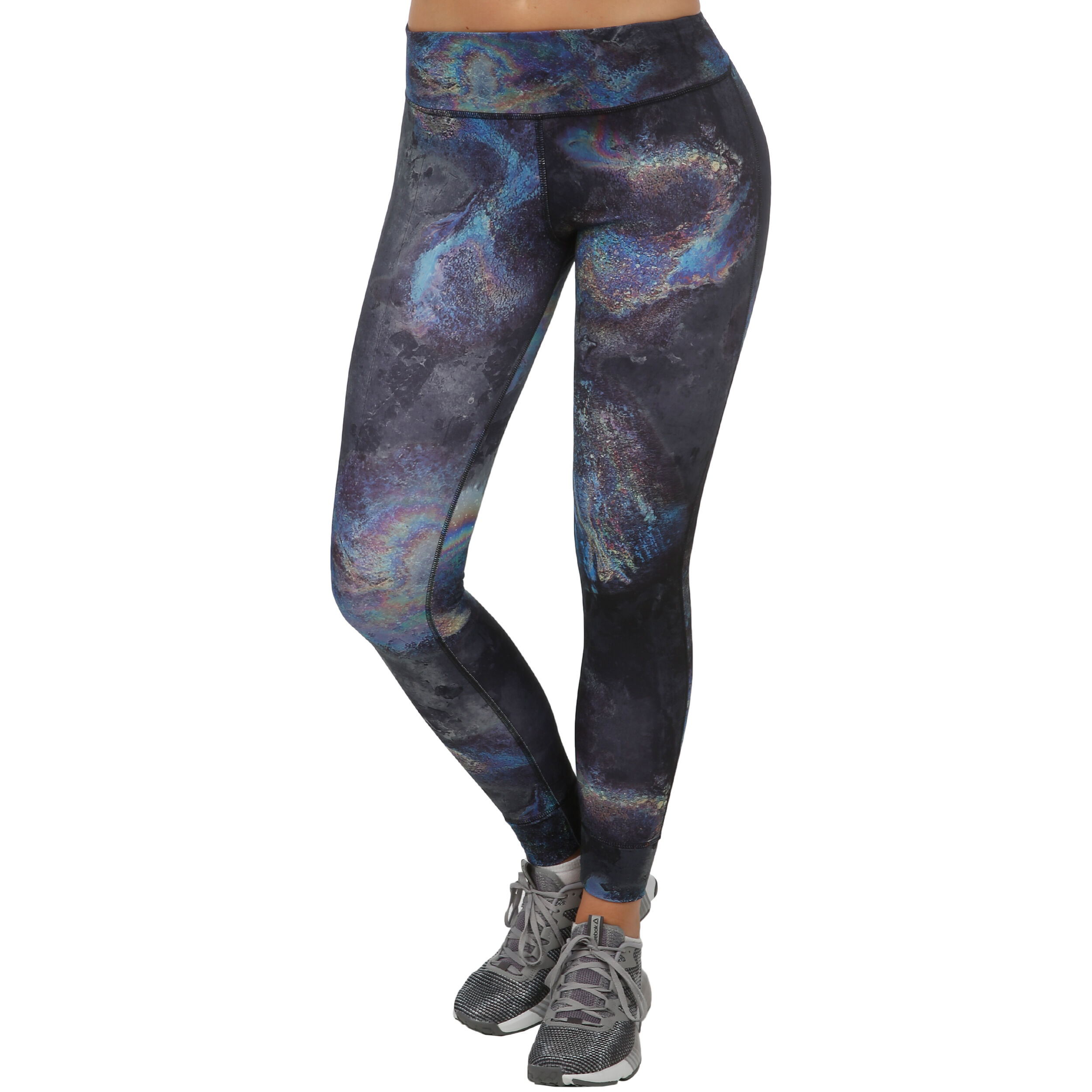 Lux Bold Oil Slick Tight Dames Zwart Blauw