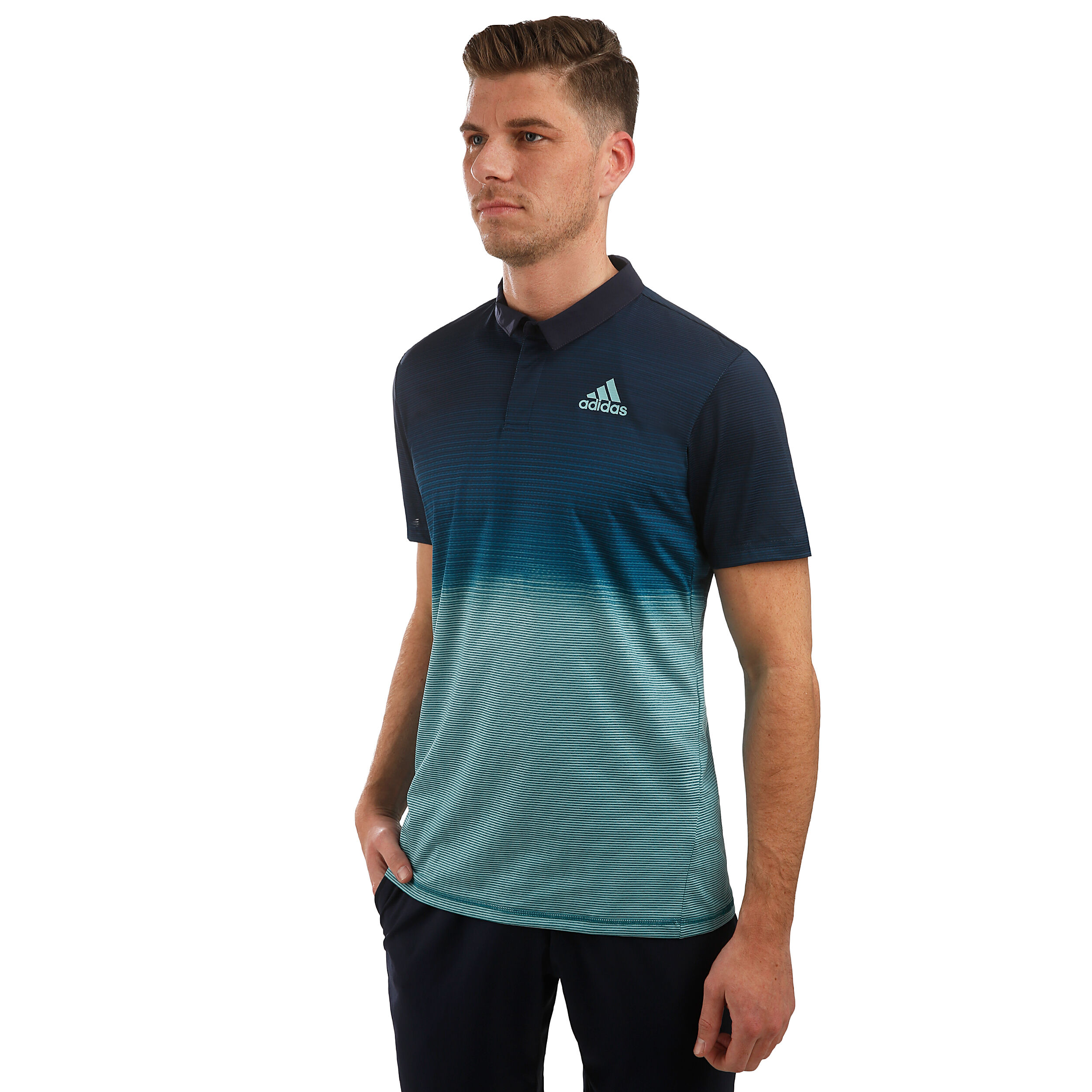 Parley Polo Heren Donkerblauw Mint