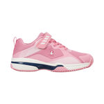 Quiet Please Tennisschoenen Quiet Please Match Velcro Clay Gravelschoen Kinderen-pink, wit
