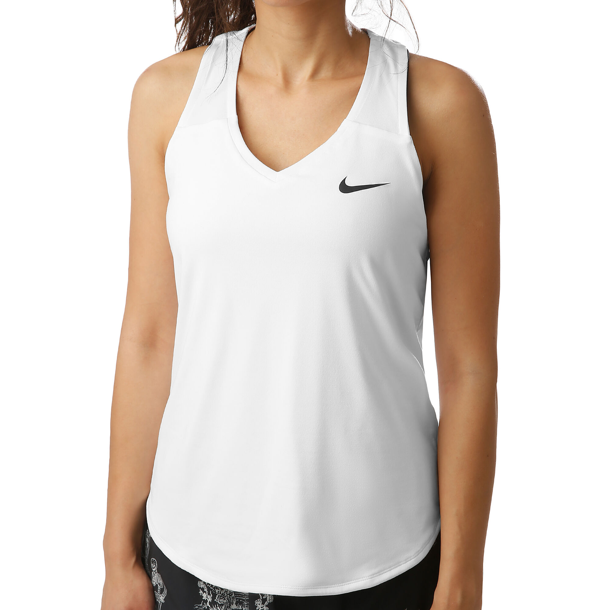 Sobriquette Drijvende kracht Tien Nike Court Pure Tanktop Dames - Wit, Zwart online kopen | Tennis-Point