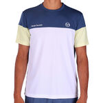 Sergio Tacchini Tenniskleding Sergio Tacchini Prave 024 PL T-shirt Heren - blaugrau, wit
