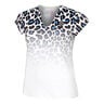Leoparty Styles V-Neck T-shirt Dames-Wit,Zwart