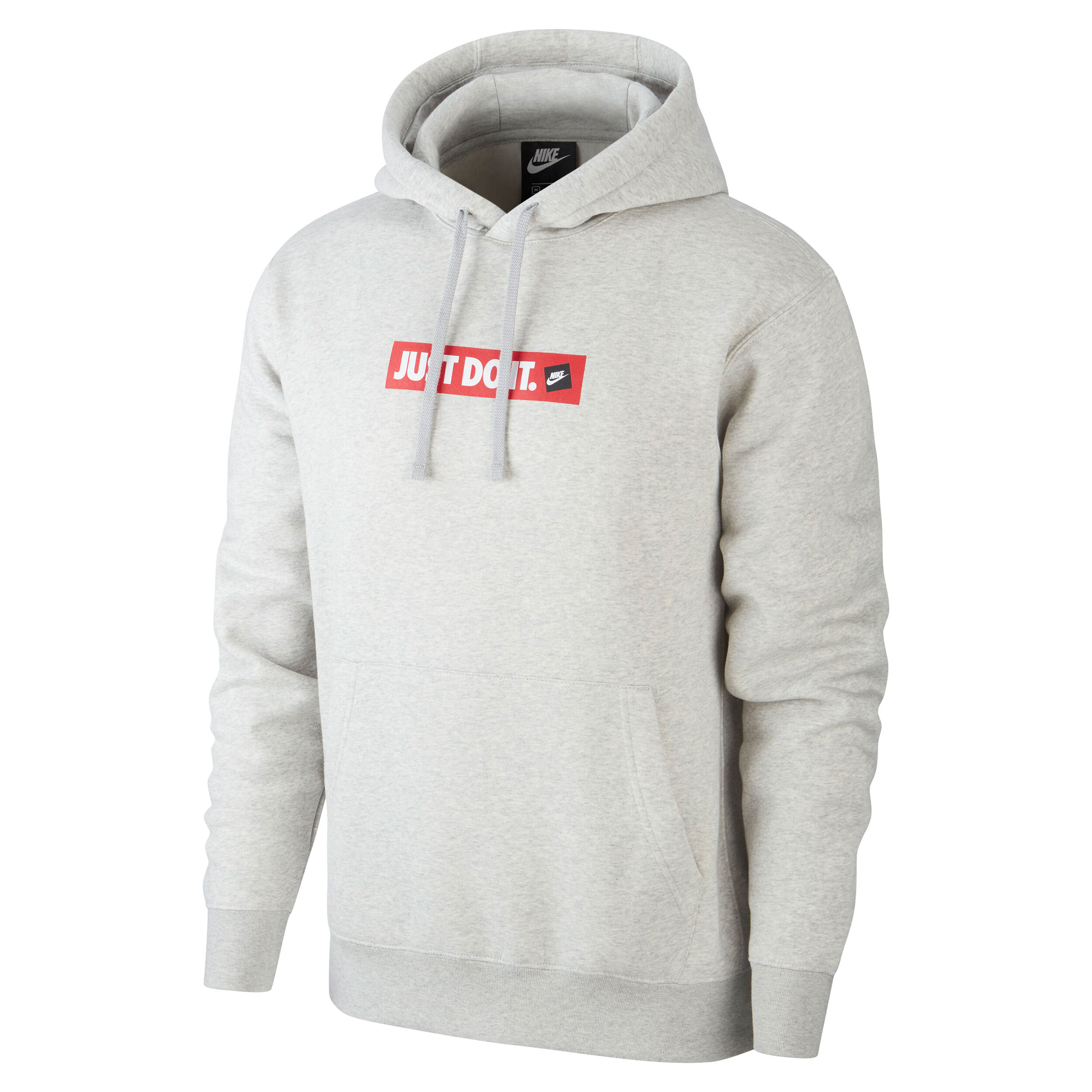 Buy Nike Sportswear Just Do It Sweater Met Capuchon Heren Lichtgrijs Rood online Tennis Point NL