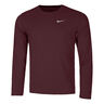 Dri-Fit UV Miler Hardloopshirt Heren - wijnrood, 