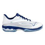 Mizuno Tennisschoenen Mizuno Wave Exceed Light 2 Gravelschoen Dames-Wit,Blauw
