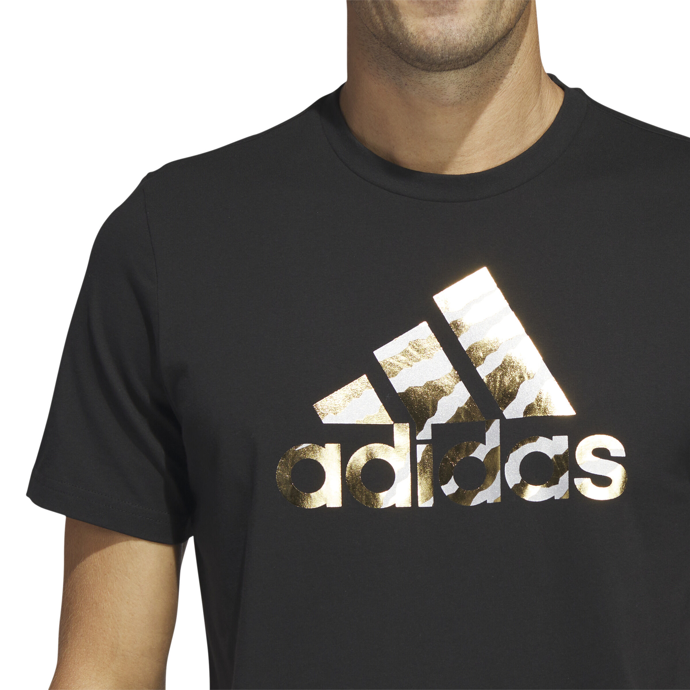 Buy adidas Power Logo Foil T shirt Heren Zwart Goud online Tennis Point NL