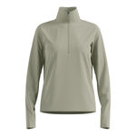Odlo Kleding Odlo Essential Thermal Midlayer 1/2 Zip Hardloopshirt Dames-Olijf