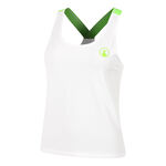 Quiet Please Tenniskleding Quiet Please Wild Serve & Volley 2.0 Tanktop Dames-Wit,Neongroen