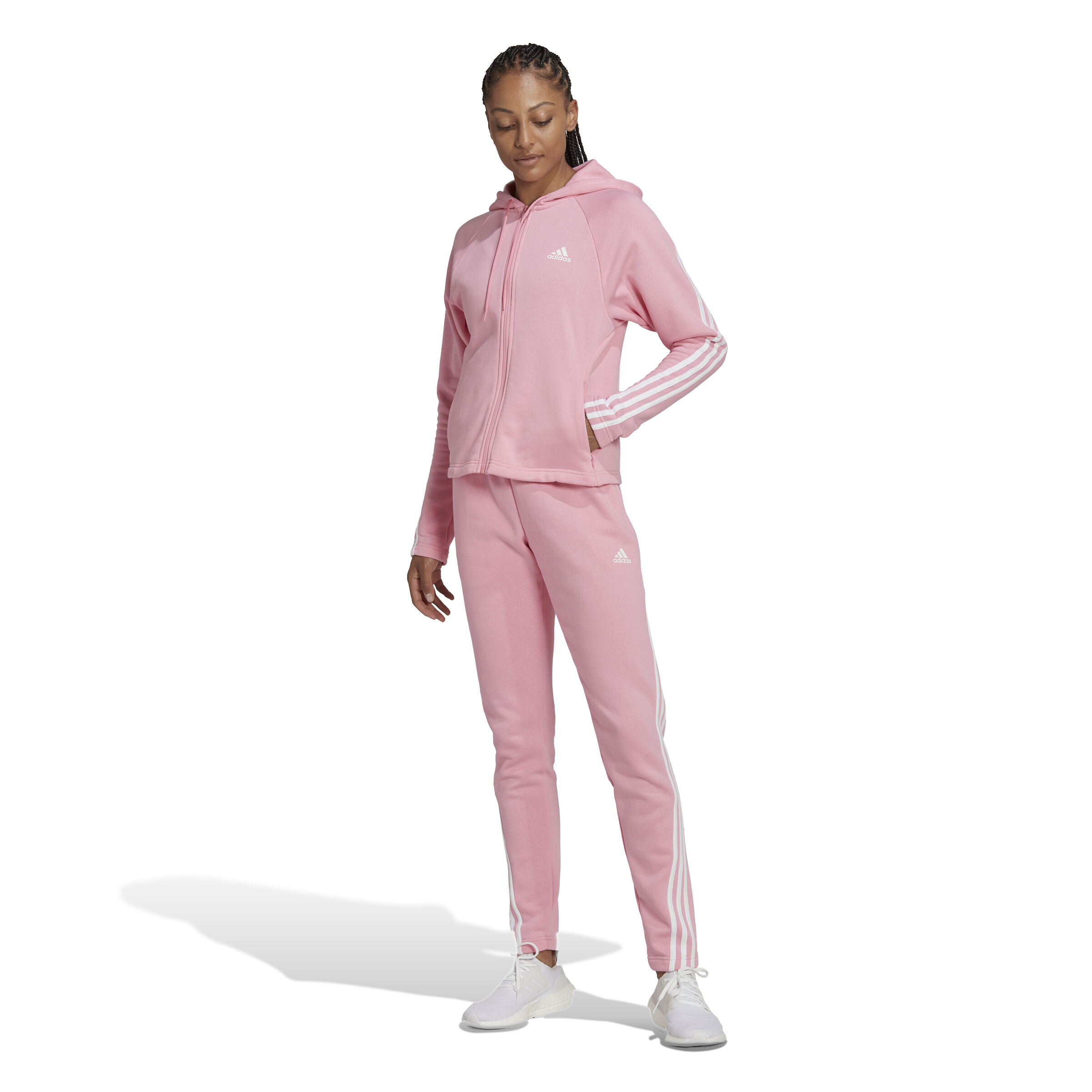 Adidas sweatsuit pink shop