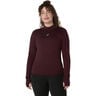 Road Winter Seamless Hardloopshirt Dames-donkerrood