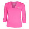 Crew V-Neck Longsleeve Dames-Pink