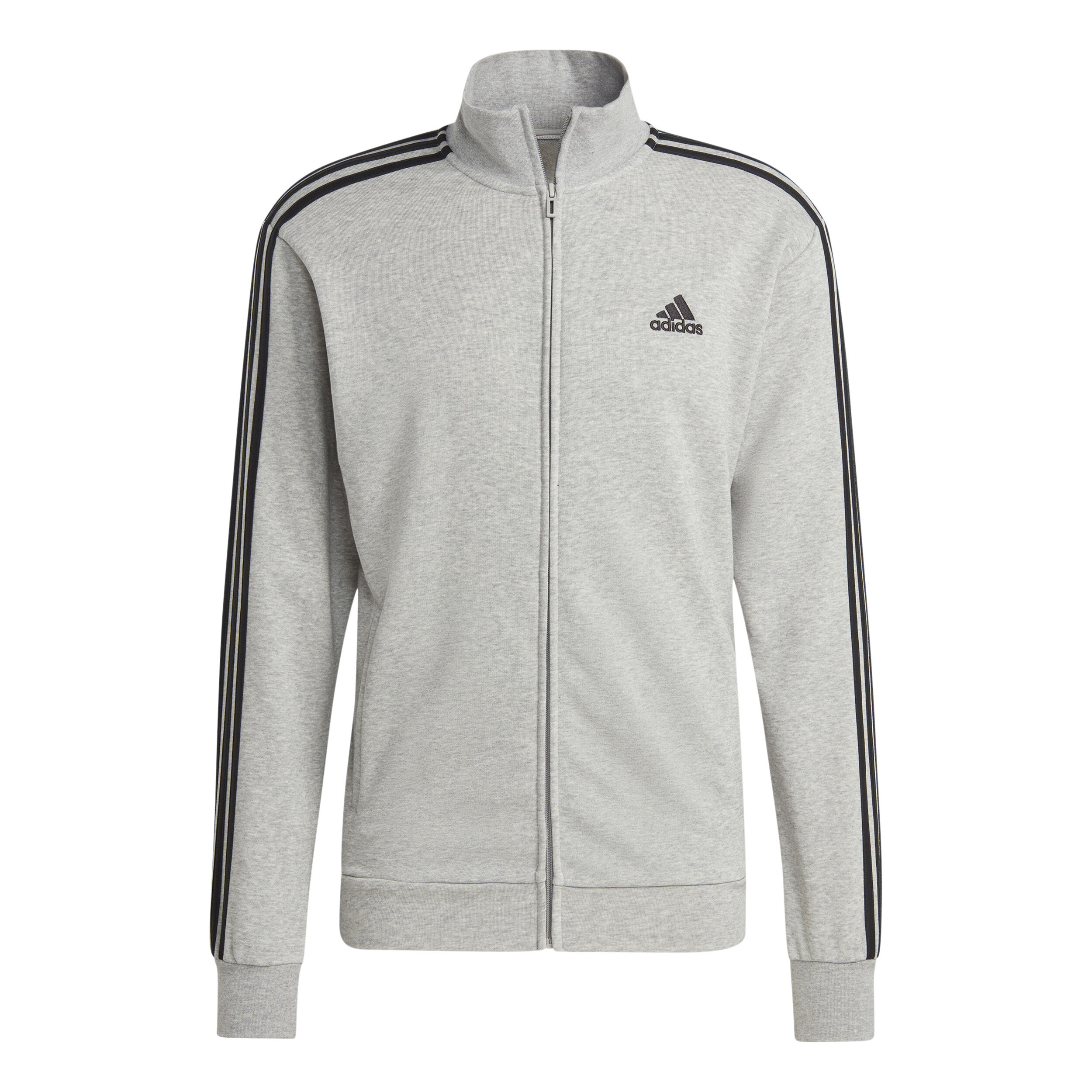 Buy adidas Sportswear Basic 3 Stripes French Terry Trainingspak Heren Grijs Zwart online Tennis Point NL