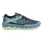 Mizuno Hardloopschoenen Mizuno Wave Mujin 10 Trailschoen Dames-Donkerblauw,Mint