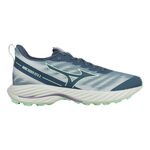 Mizuno Hardloopschoenen Mizuno Wave Rider GTX 2 Trailschoen Dames-Petrolblauw,Groen