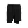 D4T 2in1 Shorts Heren-zwart