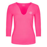BIDI BADU Kleding BIDI BADU Ariana Tech V-Neck Longsleeve Dames - pink, wit