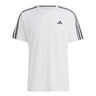 Essentials Train 3-Stripes Training T-shirt Heren-Wit,Zwart