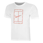 Nike Kleding Nike Court Dri-Fit Heritage T-shirt Heren - wit, 