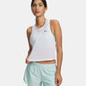 Tech Sport Mesh Crop Tanktop Dames-wit, zwart