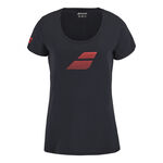 Babolat Kleding Babolat Exercise Flag T-shirt Dames-Zwart,Rood