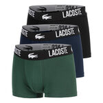 Lacoste Kleding Lacoste Cotton Stretch Trunk Boxershort Verpakking 3 Stuks Heren-Donkergroen