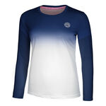 BIDI BADU Kleding BIDI BADU Crew Gradiant Longsleeve Dames-Donkerblauw,Wit