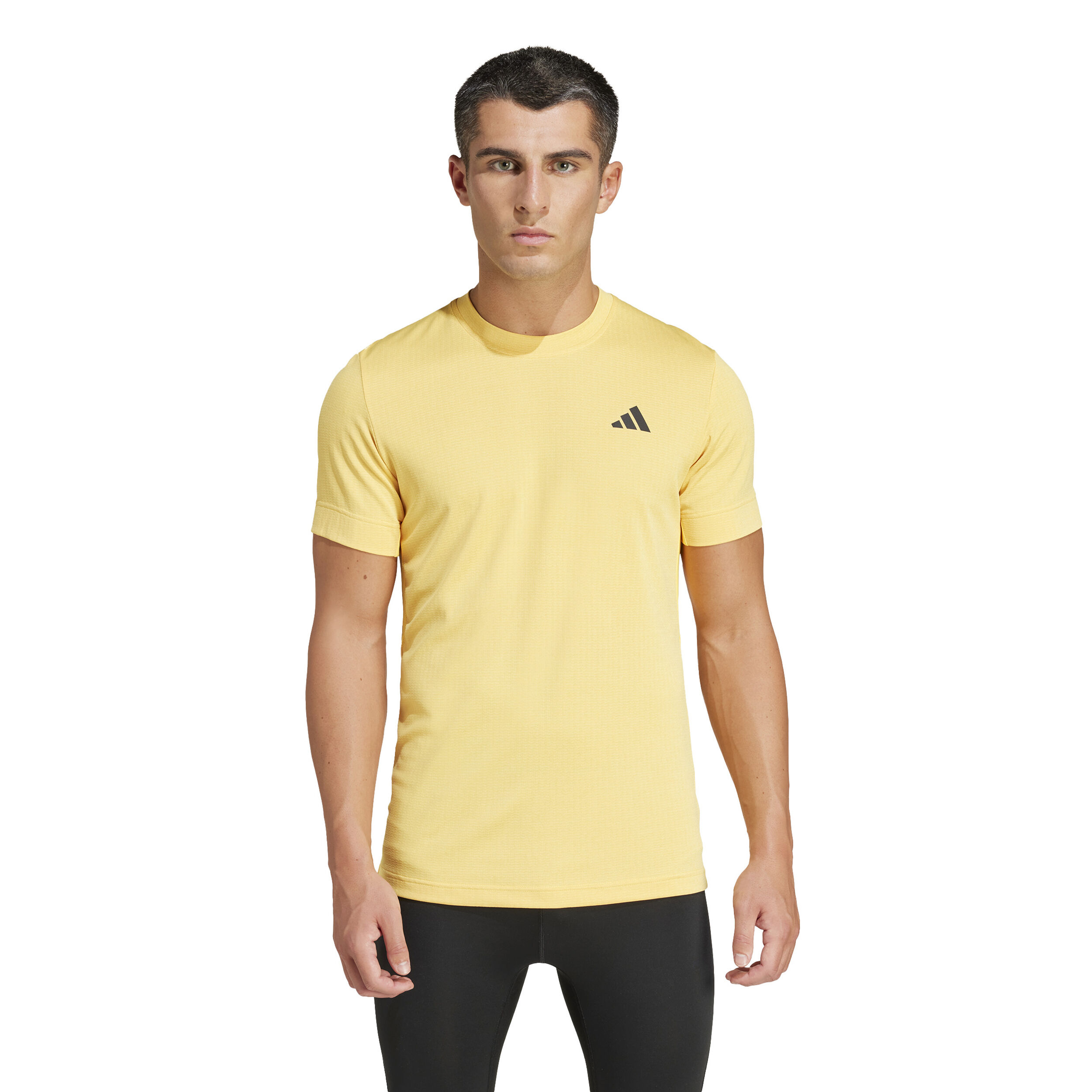 Adidas shirt heren geel hot sale