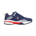 Quiet Please Tennisschoenen Quiet Please Match Velcro Clay Gravelschoen Kinderen-Blauw,Rood