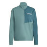Terrex MT Half-Zip Hardloopshirt Dames-Donkergroen,Groen