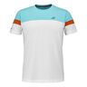 Crew Neck T-shirt Heren - wit, oranje