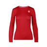 Mina Tech Roundneck Longsleeve Meisjes - donkerrood, 