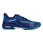 Mizuno Tennisschoenen Mizuno Wave Exceed Tour 6 Gravelschoen Heren - blauw, wit
