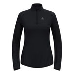 Odlo Kleding Odlo Zeroweight Warm Mid Layer 1/2 Zip Hardloopshirt Dames-Zwart