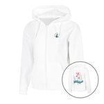 Quiet Please Kleding Quiet Please Create Flower Zip Sportjas Dames-Wit,Veelkleurig