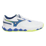 Mizuno Tennisschoenen Mizuno Wave Enforce Tour 2 Gravelschoen Heren - wit, blauw