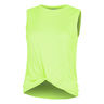 Twist Front Tanktop Dames-Neongroen