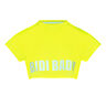 Abdominis Crop Move T-shirt Dames-Neongeel