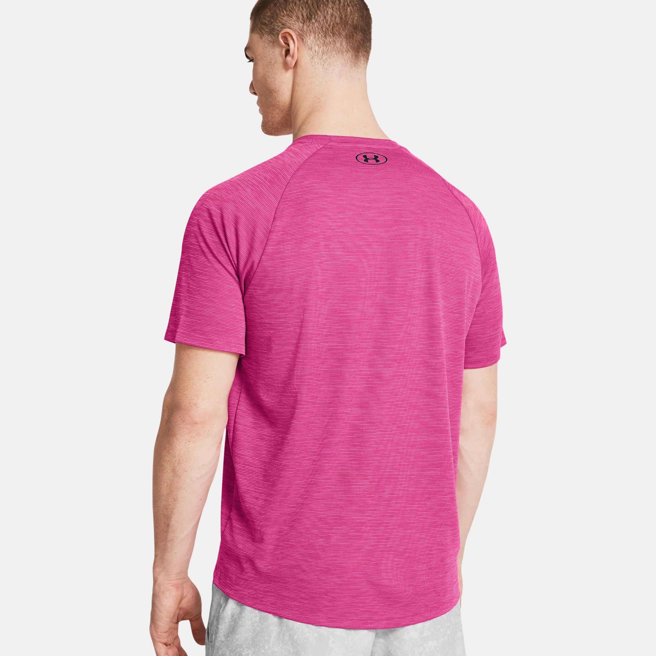 Buy Under Armour Tech Textured T shirt Heren Pink online Tennis Point NL