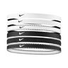 Nike Flex Classic Haarband Verpakking 6 Stuks-Wit,Zwart