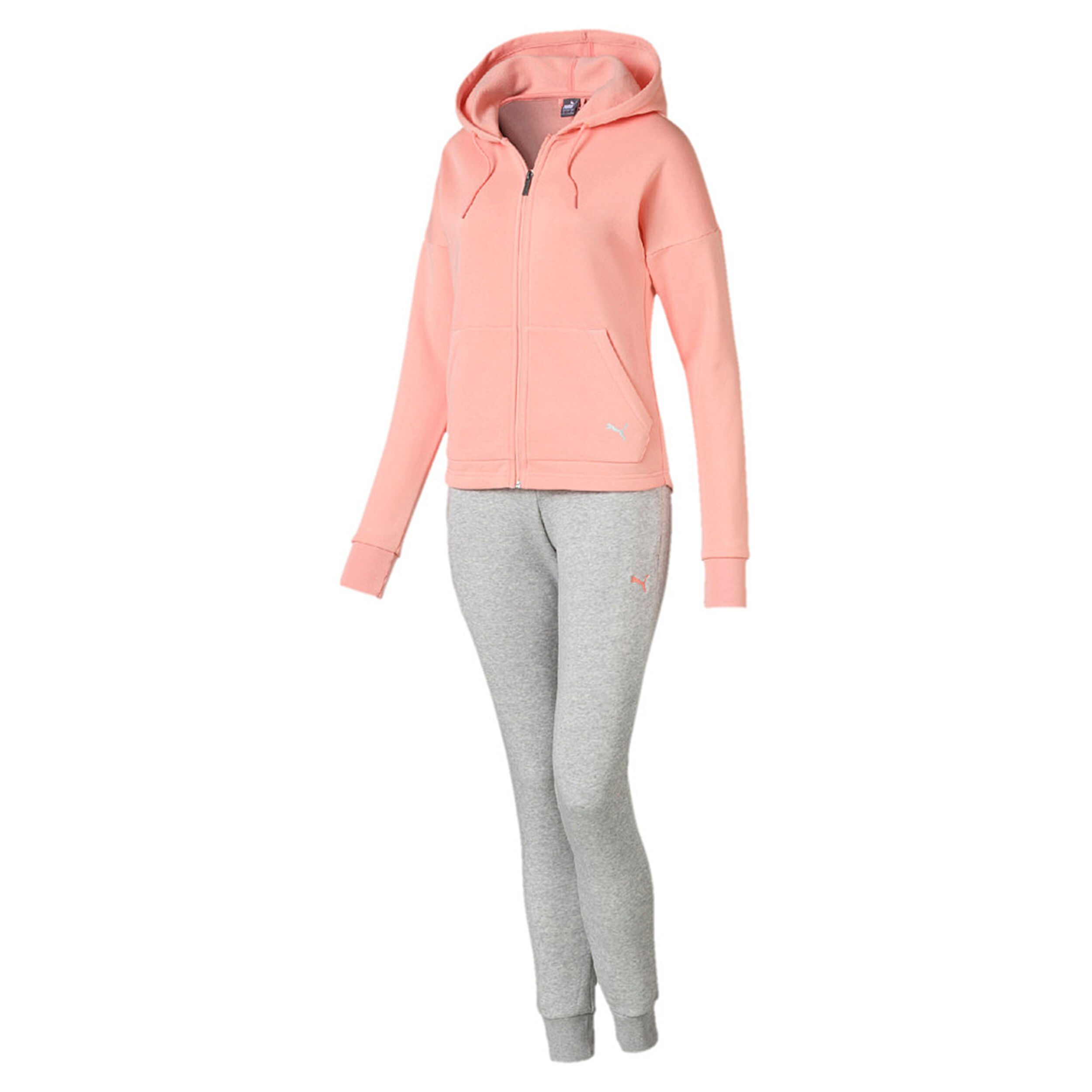 Buy Puma Clean CL Sweat Trainingspak Dames Roze Lichtgrijs online Tennis Point NL