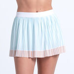 Lucky in Love Kleding Lucky in Love Woven Strokes Pleated Rok Dames - lichtblauw, abrikoos