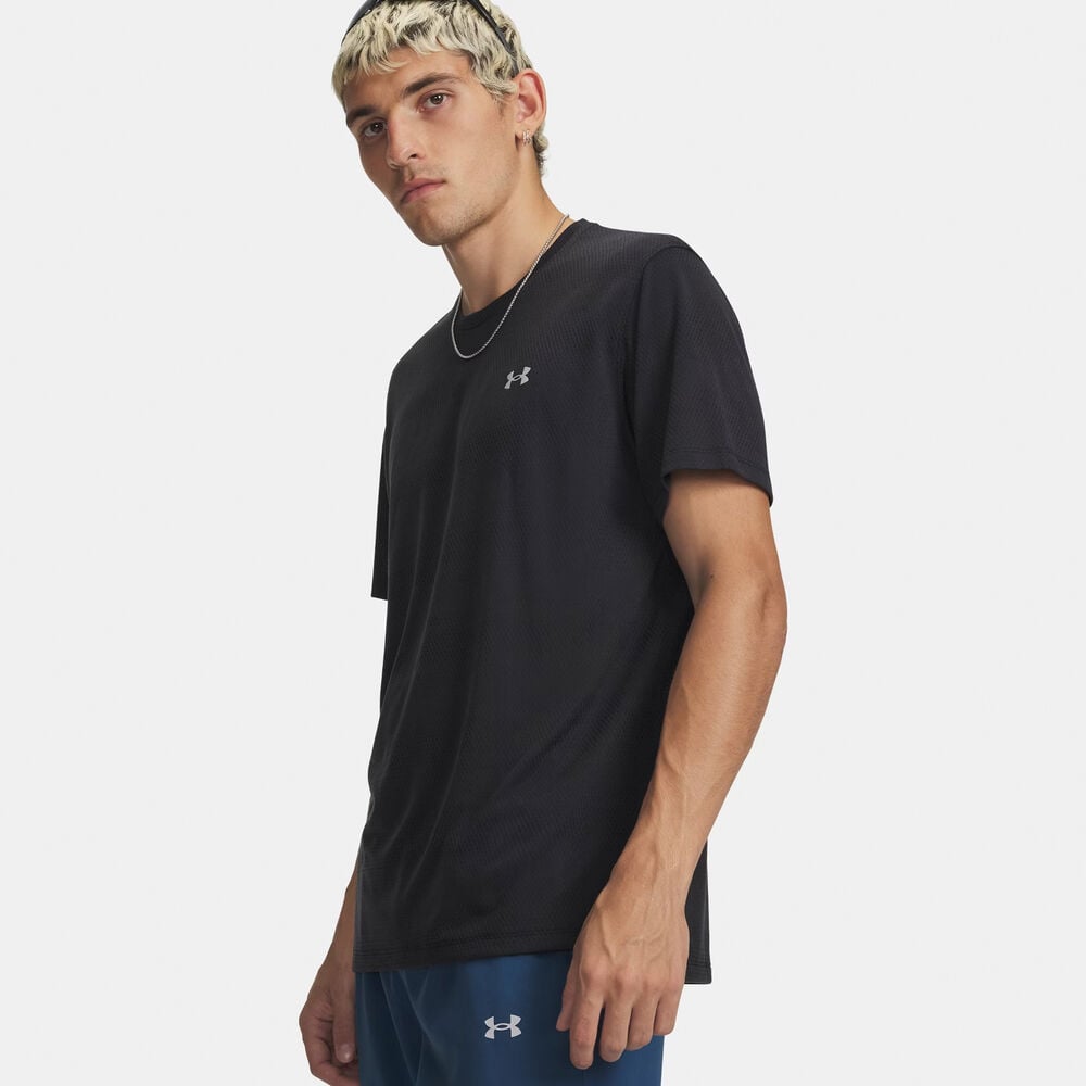 Under Armour Velociti  Hardloopshirt Heren-zwart, zilver